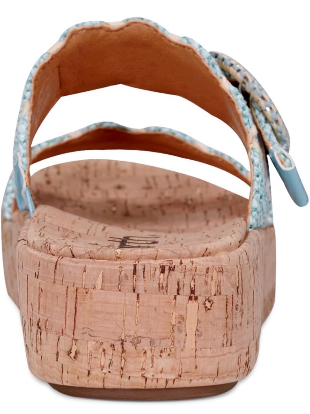 Earth Sky Blue Braided Cork Slide with Buckle - Picture 3 of 8